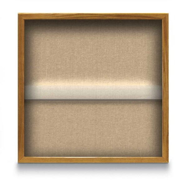 Outdoor Enclosed Combo Board, 48"x36", Bronze Frame/Blue & Forbo